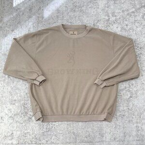 vintage Browning fleece crewneck tan soft sweatshirt